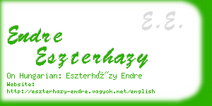 endre eszterhazy business card